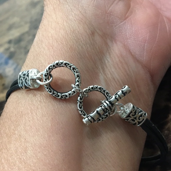 Antique Silver & Turquoise Bracelet - Picture 9 of 9